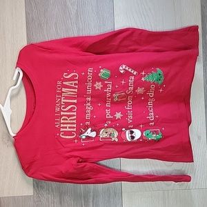 All I want for Christmas shirt size xs 4